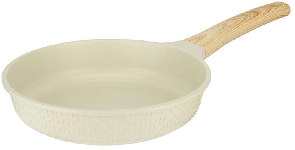 Bratpfanne RESTO KITCHENWARE "Ran, Universalpfanne mit Antihaftbeschichtung", beige, H:5,5cm L:44,5cm Ø:24cm, Pfannen, Bratpfanne, Induktion, für alle Herdarten geeignet