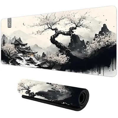 Mauspad Sakura Landschaft Schreibtisch Zubehör Matte Gamer Teppich Xxl Tastatur Pad 1000X500x3MM Schreibtisch Matte Büro Teppich Gaming Maus Matten