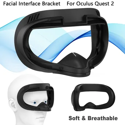 Gesichts schnitts telle & Gesichts abdeckung Pad für Oculus Quest 2, schweiß festes Pu-Schaum-Kissen-VR-Zubehör für Meta Quest 2