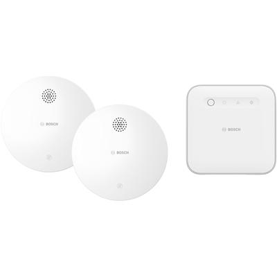 BOSCH Rauchmelder "Smart Home Starterset mit 1 Controller II und 2 Rauchwarnmeldern", weiß, B:11cm H:3,7cm T:11cm, Gefahrenmelder
