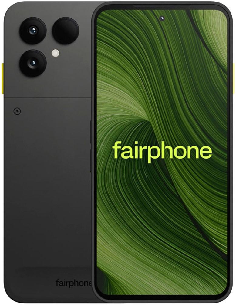FAIRPHONE Smartphone "Gen. 6", Energieeffizienz: A (A-G), schwarz (horizon schwarz), 256 GB, Mobiltelefone