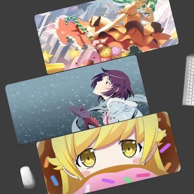 Monogatari Serie Rutschfestes Lockedge PC Gaming Mauspad Gamer Schreibtischmatten Tastatur Pad Mauspad Muismat