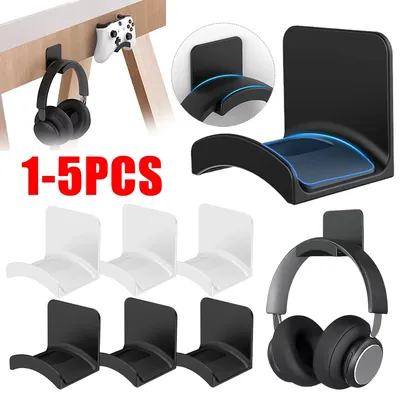 1-5PCS Universal Kopfhörer Ständer Wand Gaming Controller Halter Headset Display Rack Klebstoff Ständer Kopfhörer Aufhänger Haken