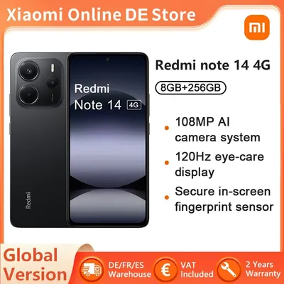 Global Version Redmi Note 14 4G smartphone MediaTek Helio G99-Ultra NFC 108MP Camera 6.67‘’ AMOLED Screen 5500mAh Battery