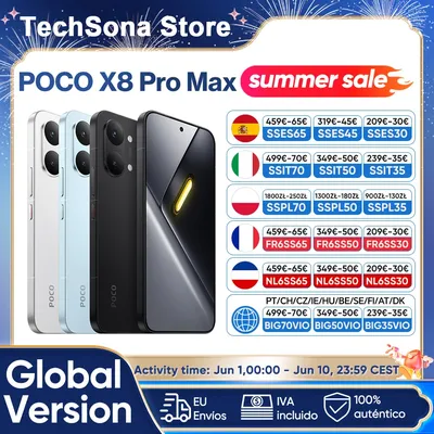 Smartphone POCO X8 Pro Max 5G Globale Version MediaTek Dimensity 9500s 6,83 Zoll 1,5K 120Hz Ultra-helles AMOLED-Display 8500mAh NFC