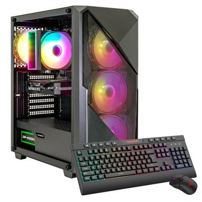 GAMEMAX Gaming-PC "Striker 7635 AMD Ryzen 5 7500F RTX 5060Ti 32GB DDR5 1TB SSD", schwarz, Microsoft Windows 11 Home (64 Bit), 32 GB RAM 1.000 GB SSD, Desktop-PCs, Windows 11, DDR5 RAM
