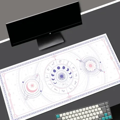 Kunst White Space Mauspad Laptop Büro Deskmat Setup Gamer Zubehör Kawaii Mouse pad Gaming Tastatur Computer Maus Teppich