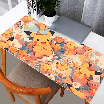 90x40cm Neues XXL PC-Mauspad aus Gummi Pokemon Pikachu Anime Gamer Gaming Mauspad Schreibtisch-Tastaturmatte Computer-Laptop-Matte