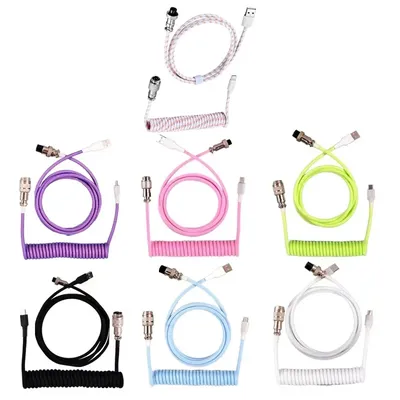 Mechanische Tastatur Spiralkabel Aviator Kabel Typ-C zu USB Stecker Tastatur Luftfahrt Kabel Für Gaming Tastatur Zubehör