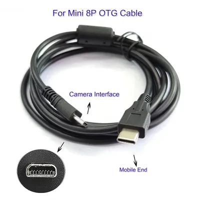 OTG-Kabel für Kamera Typ C auf MINI 8P B; Android-Telefon verbundener Datenkabelanschluss für Spiegelreflexkameras, Dateiübertragung