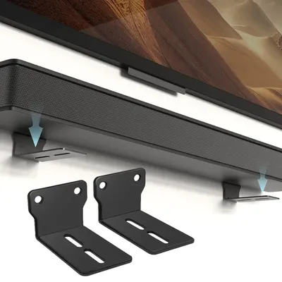 2 Teile/satz Universal Soundbar Lautsprecher Steht Wand Halterung Audio Zubehör Metall Schwimmende Halterung für Home Wohnzimmer Dekoration