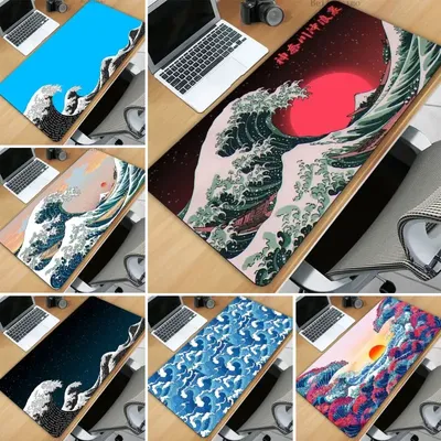 Japan Great Wave Tastatur Schreibtisch matte Anime Matten xxl Gaming Mauspads für Gamer Computer Zubehör Gummi Mauspad rutsch feste Pads