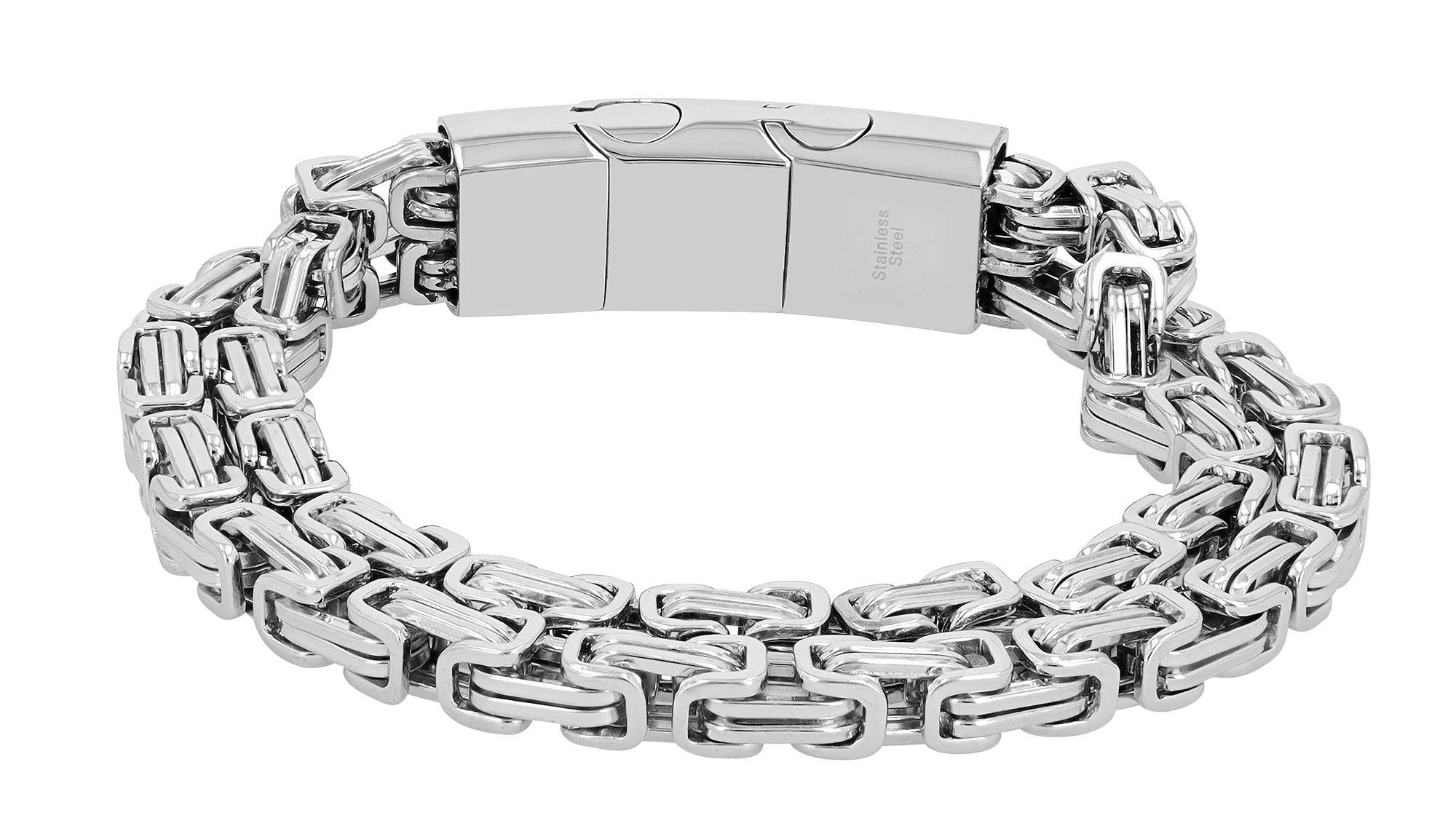 Armband ADELIA´S "Herren Armband aus Edelstahl 19 cm", silber, Armbänder, Herren, 19cm, Edelstahl, Armband, Ideal als Geschenk für besondere Anlässe