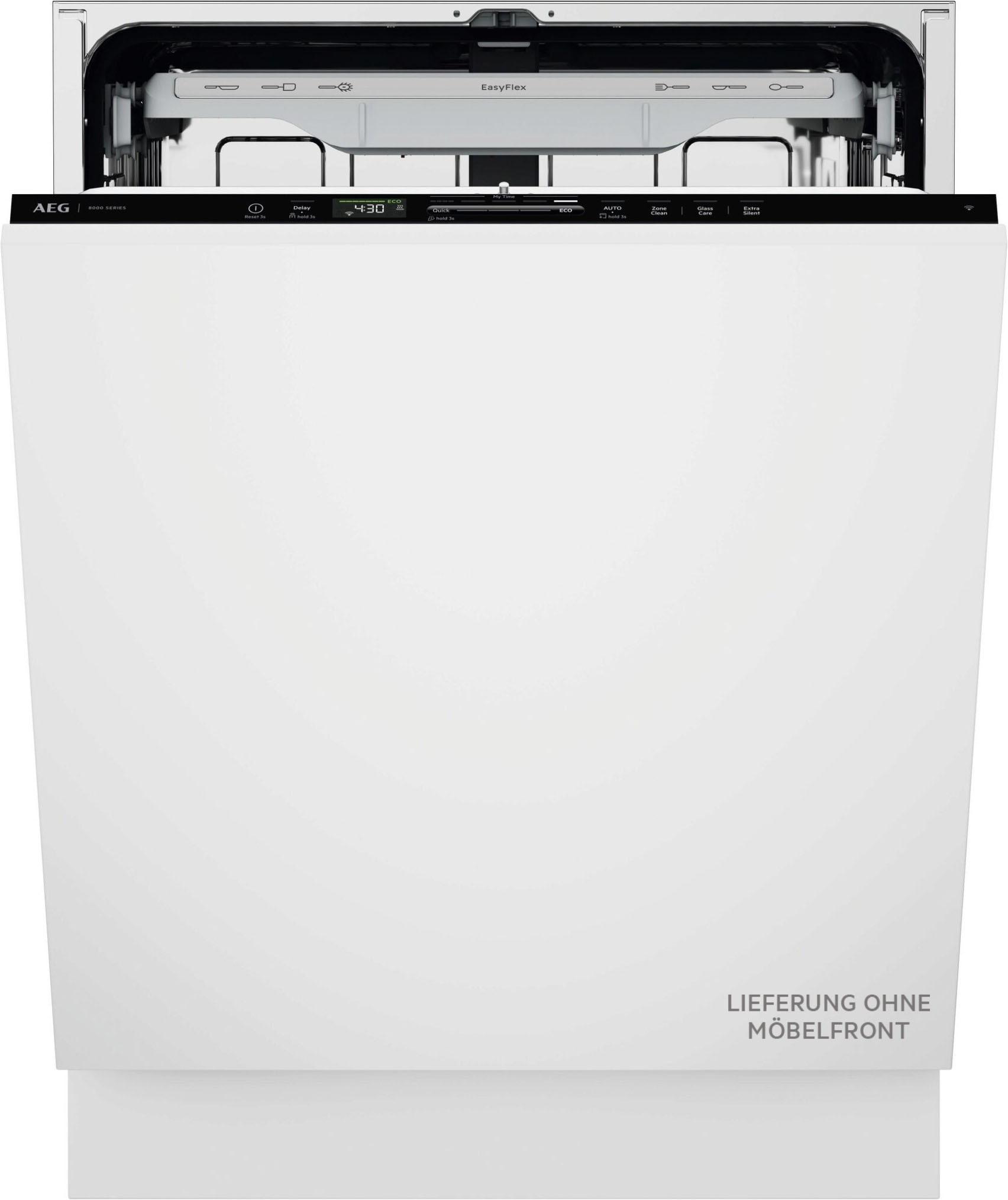 AEG vollintegrierbarer Geschirrspüler "GI8200A2TC", Energieeffizienz: A (A-G), schwarz, B:59,6cm H:81,5cm T:55cm, Geschirrspüler, Leise Spülmaschine 38 dB kraftvoll gegen Eingebranntes bei 8,4l Wasser