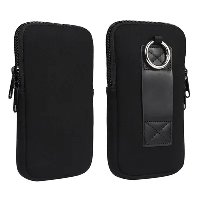 Handytasche für iPhone Samsung Motorola Xiaomi Huawei Smartphone Stretchmaterial Reißverschluss Ärmel hängende Hüfttasche Universal
