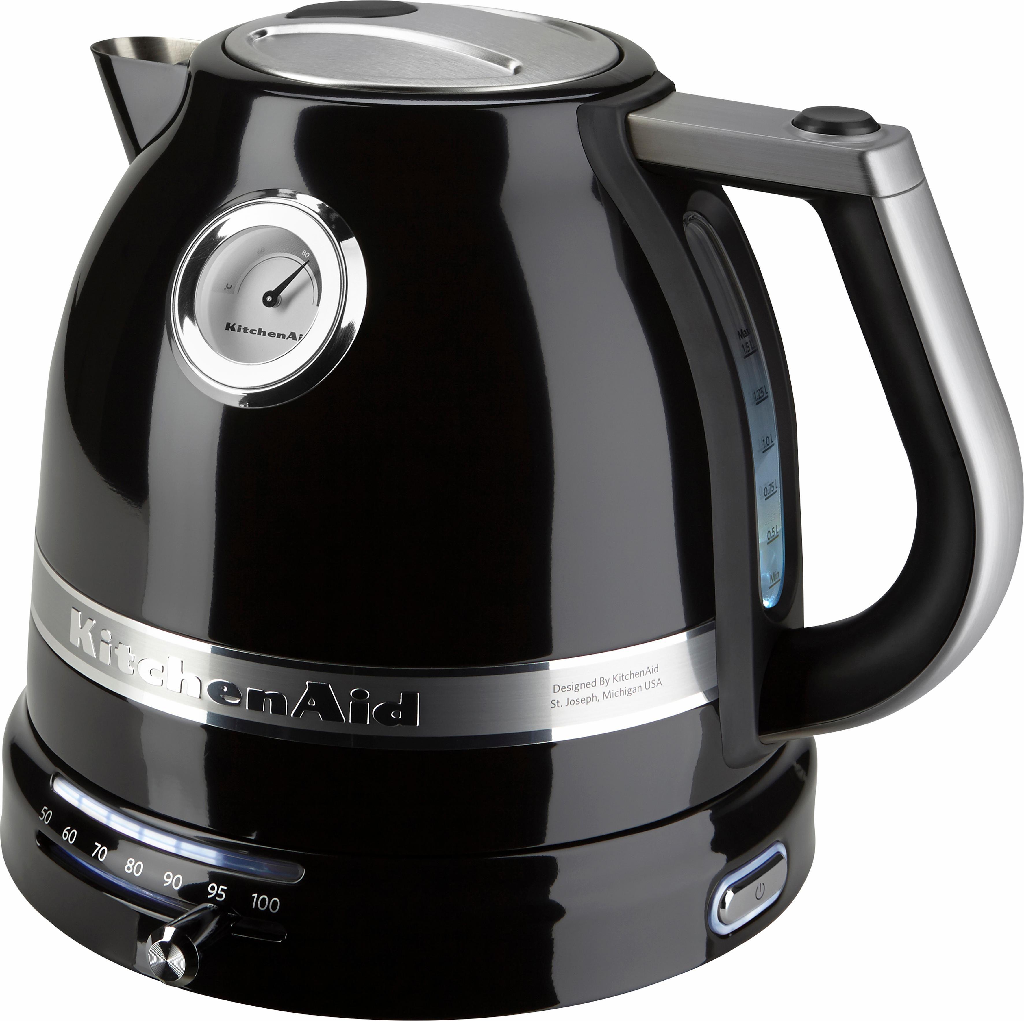 KITCHENAID Wasserkocher "5KEK1522EOB ONYX BLACK", schwarz (onyx schwarz), B:26,3cm H:21,8cm T:21cm, Wasserkocher, onyx schwarz
