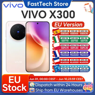 VIVO X300 5G Smartphone Globale Version MediaTek Dimensity 9500 5360 mAh 90 W FastCharging 6,31″ AMOLED eSIM 200 MP NFC