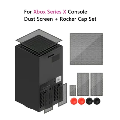 Anti-Staub-Filter-Abdeckung für Xbox Series X-Konsole, Lüfter, staubdichte Abdeckung mit Thumbstick-Kappen, Gaming-Zubehör, schützen