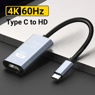 Typ C zu HDMI-kompatibel Kabel USB C zu HDMI Konverter 4K 60Hz USB 3.1 HDTV Kabel Adapter für MacBook Chromebook Samsung Xiaomi