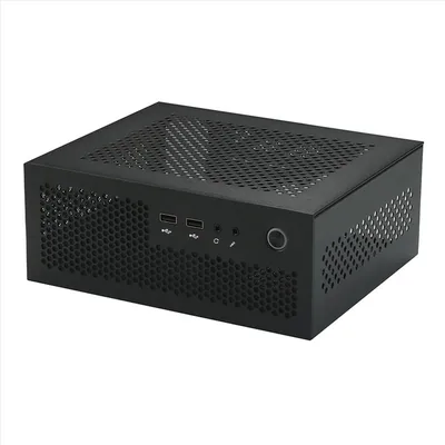 Beste A09 HTPC Computergehäuse Mini ITX Gaming PC Chassis Desktop Chassis USB2.0 Computergehäuse Heimcomputergehäuse Schwarz