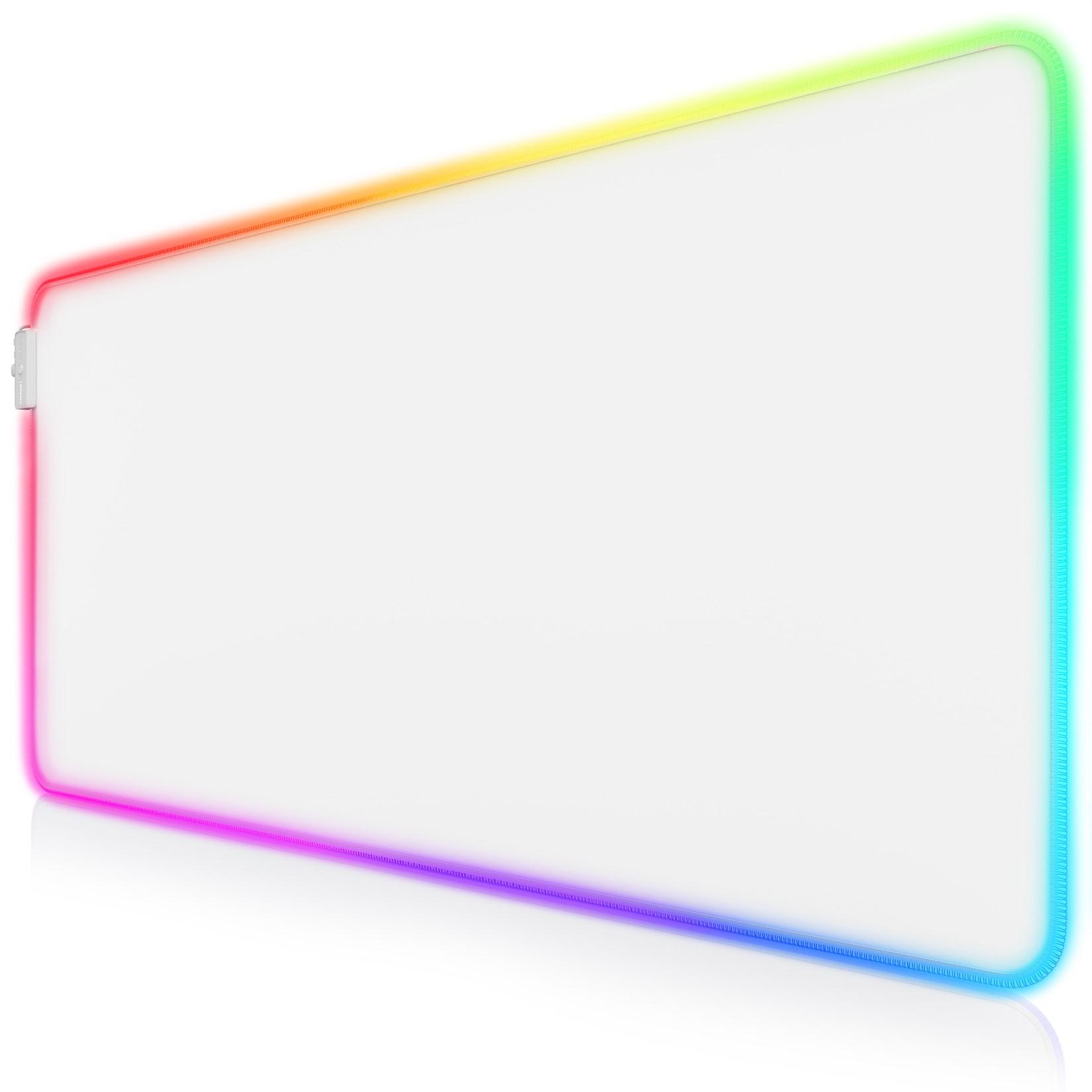 TITANWOLF - RGB Gaming Mauspad - LED Schreibtischunterlage - 900x400 mm Übergröße - XXL Mousepad - LED Multi Color - 11 Beleuchtungs-Modi