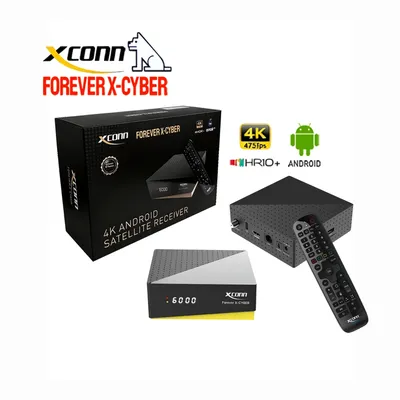 XCONN FOREVER X-CYBER 4K TV-Box IPTV-Abonnement Online DVB-S2X/S2/S *Satelliten-Dienst für immer* 4GB 32GB Dual-WLAN