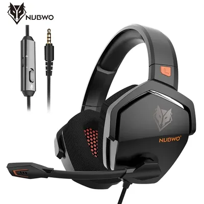 NUBWO N16 Headsets Gamer HiFi Noise Cancelling Mic Stereo Sound Komfortables Design Tragen Sie Gaming-Kopfhörer für PS5, PS4, Xbox One