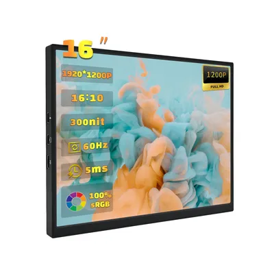 ZSUS 16" tragbarer Monitor 100% sRGB 1200P IPS-Bildschirm Reise-Gaming-Computer-Display für Steam Deck Laptop Switch PS4 PS5 Xbox