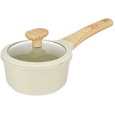 Kasserolle RESTO KITCHENWARE "Ran, Kochtopf antihaftbeschichtet und spülmaschinenfest", beige, B:16cm H:8cm L:35cm Ø:16cm, Töpfe, Kasserolle, Geeignet für alle Herdarten, auch Induktion, im Geschenkkarton