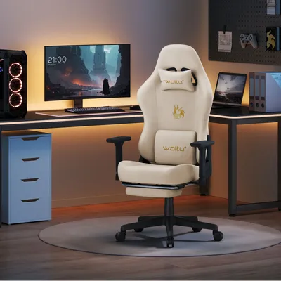 WOLTU Gaming Chair Ergonomic Computer Office Chair with 3D Armrests Adjustable Backrest Desk Swivel Chair