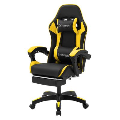 ML-Design Gaming Stuhl verstellbar, Schwarz-Gelb, aus Kunstleder, Ergonomischer Bürostuhl, Drehstuhl Racing Gamer Stuhl Schreibtischstuhl Drehsessel