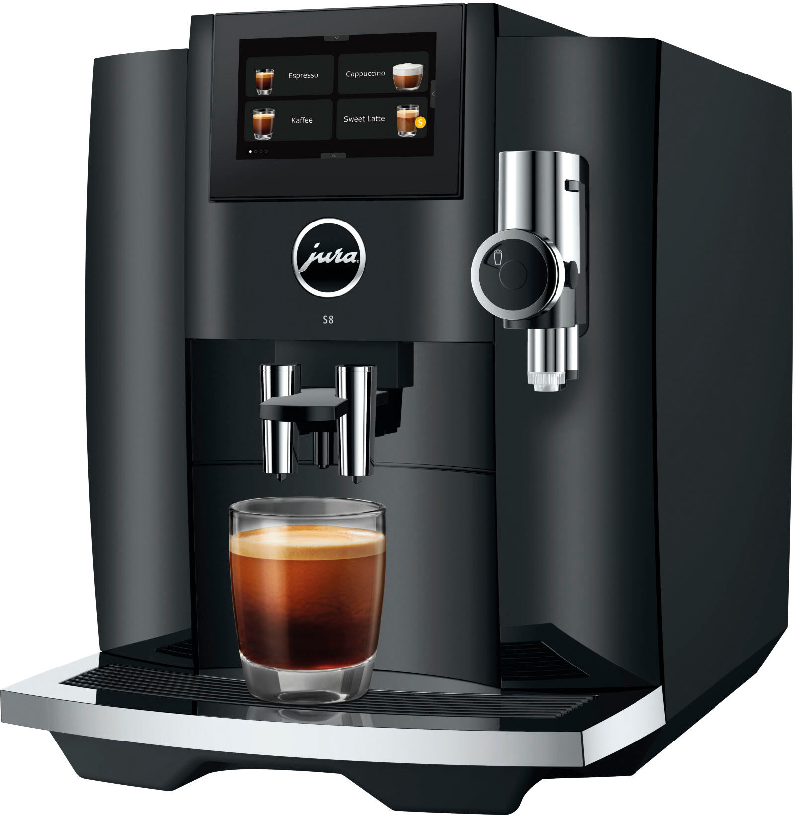 JURA Kaffeevollautomat "15482 S8", piano schwarz (eb), B:34,8cm H:28cm T:44,6cm, Kaffeevollautomaten, Kaffeevollautomat, Topseller