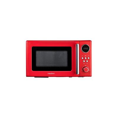 Medion LIFE MD 15000 Mikrowelle rot, 800 W, 5 Leistungsstufen & Auftaufunktion
