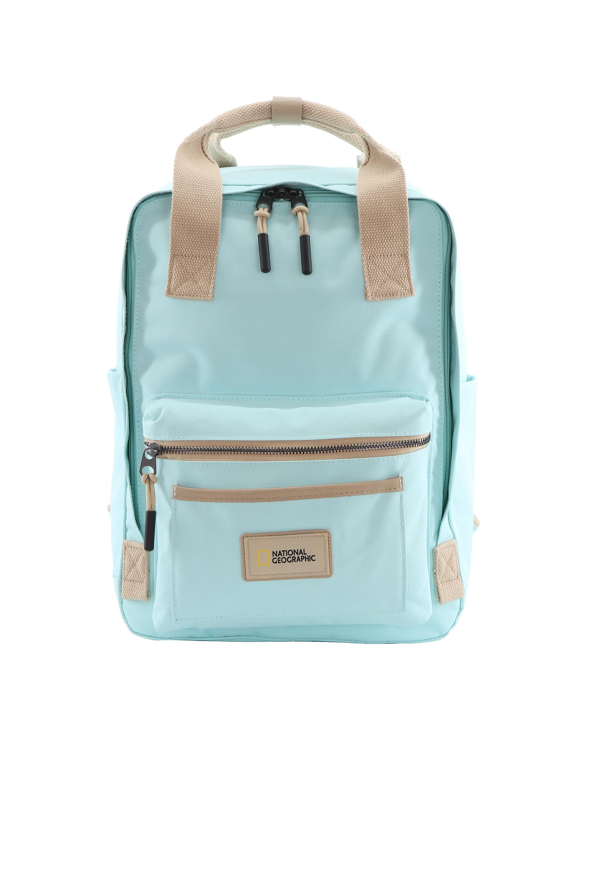Cityrucksack NATIONAL GEOGRAPHIC "LEGEND", Gr. B/H/T: 27cm, blau (hellblau), Kunstfaser, Rucksäcke Cityrucksack, mit praktischem Laptopfach