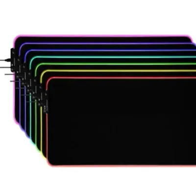 RGB Gaming Mauspad Großformat LED Beleuchtung Rutschfeste Unterseite Extra Dick Vernäht Faltbar