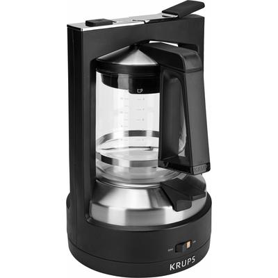 KRUPS Filterkaffeemaschine "KM4689 T8", schwarz (schwarz, edelstahl), 1 l, 12, Kaffeemaschinen, mit Druckbrühsystem
