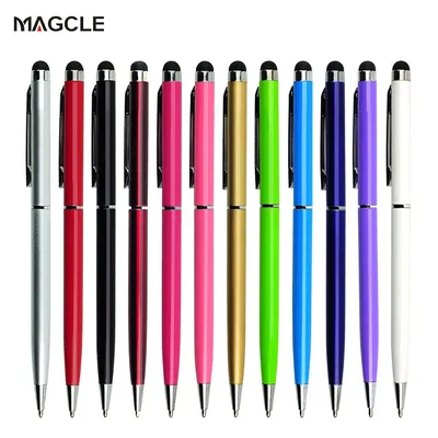 10 teile/paket Universal 2 in 1 Touchscreen Stylus Stifte für iPad iPhone Samsung Tablet/Alle Handys/tablet PC + Zip Tasche