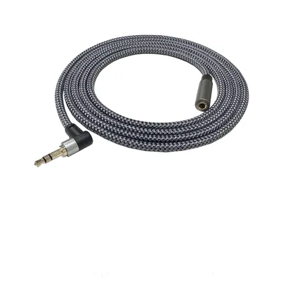 3,5-mm-Kopfhörer-Verlängerungskabel, rechtwinkliges 3,5-mm-Audio-Stereokabel (Stecker auf Buchse) für iPhones, Tablets, Beats, PS4-Headsets usw.