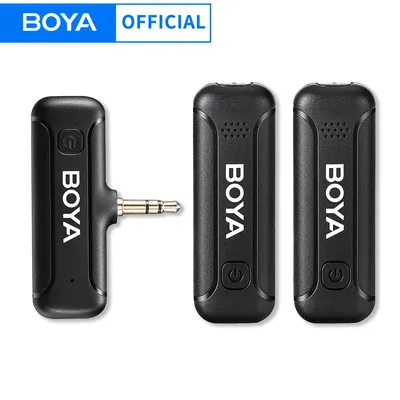 BOYA BY-WM3T2 Neue Drahtlose 3,5mm TRS Lavalier Revers Noise Reduktion Mikrofon für Canon, Nikon, sony Kameras Vlogging Aufnahme