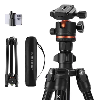 K&F CONCEPT 178cm Leichtes Kamerastativ Handyhalterung Reise-DSLR-Stativ für Nikon Canon Kamera Outdoor Live-Streaming Vlog