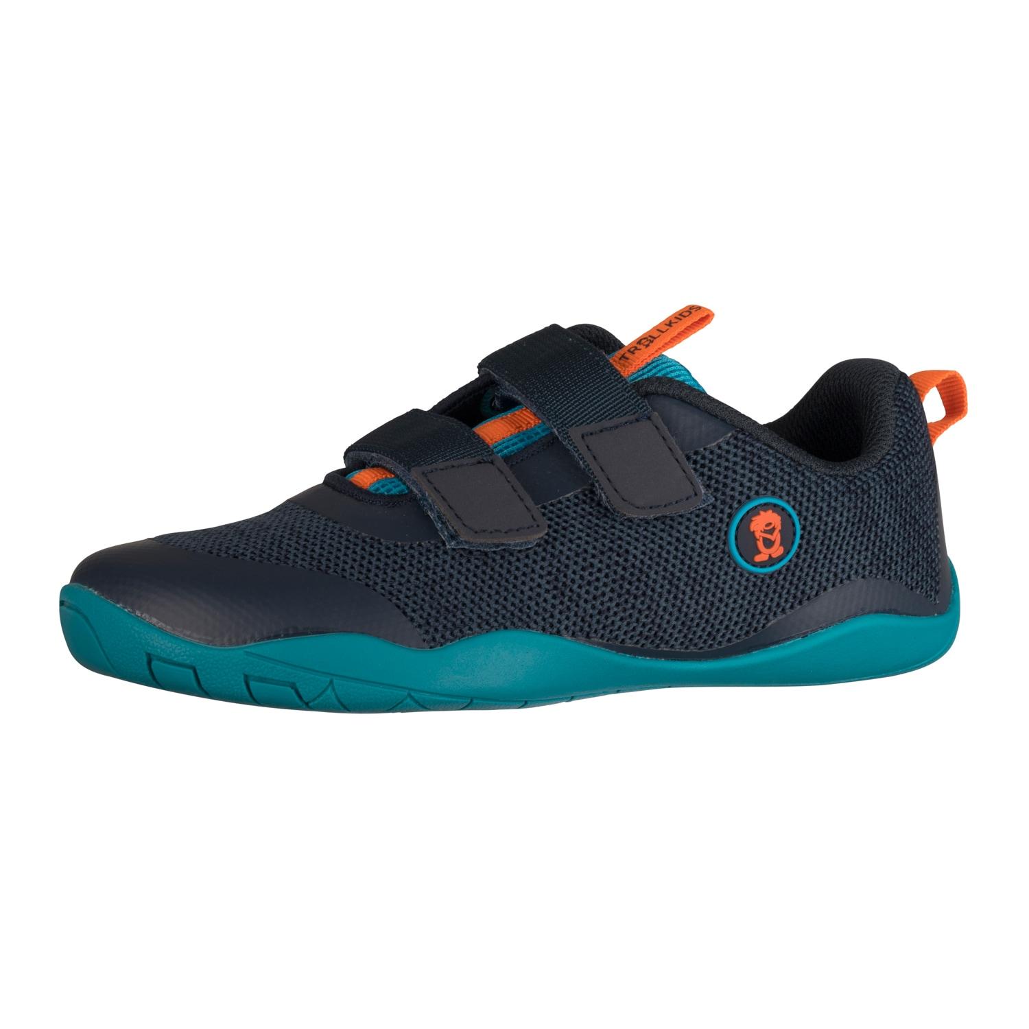 Barfußschuh TROLLKIDS "KIDS EIKEFJORD BAREFOOT HIKER", Jungen, Gr. 31, lake blau, mystic blau, Synthetik, Schuhe Barfußschuh