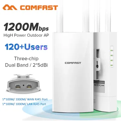 COMFAST Outdoor AP Gigabit Port EW72V2 High Power 1200Mbps Dual Band 2,4 ghz/5Ghz Router Antenne Wi-Fi Access Point Basisstation