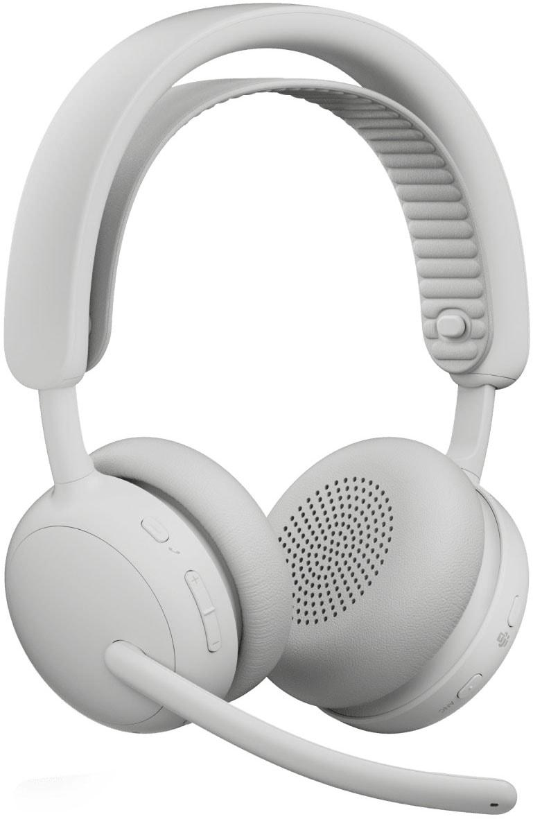 LOGITECH Wireless-Headset "Zone Wireless 2 ES for Business (Teams Version)", grauweiß, B:18,36cm H:18,52cm T:7,3cm, Kopfhörer