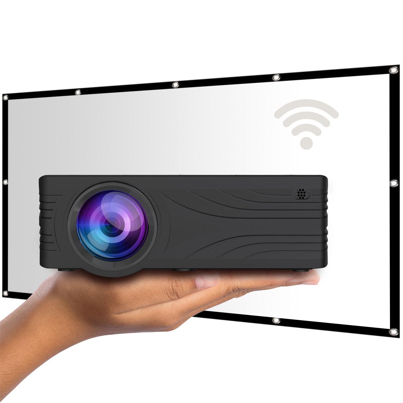 LA VAGUE LED-Beamer "LED-Projektor inkl. LV-STA100FP LV-HD240 Wi-Fi BUNDLE", schwarz, Beamer