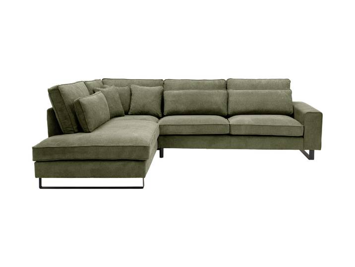 Tchibo - Ecksofa links mit Sofa 2 - 314x246x94cm - schwarz - Polyester / Nylon / Holz
