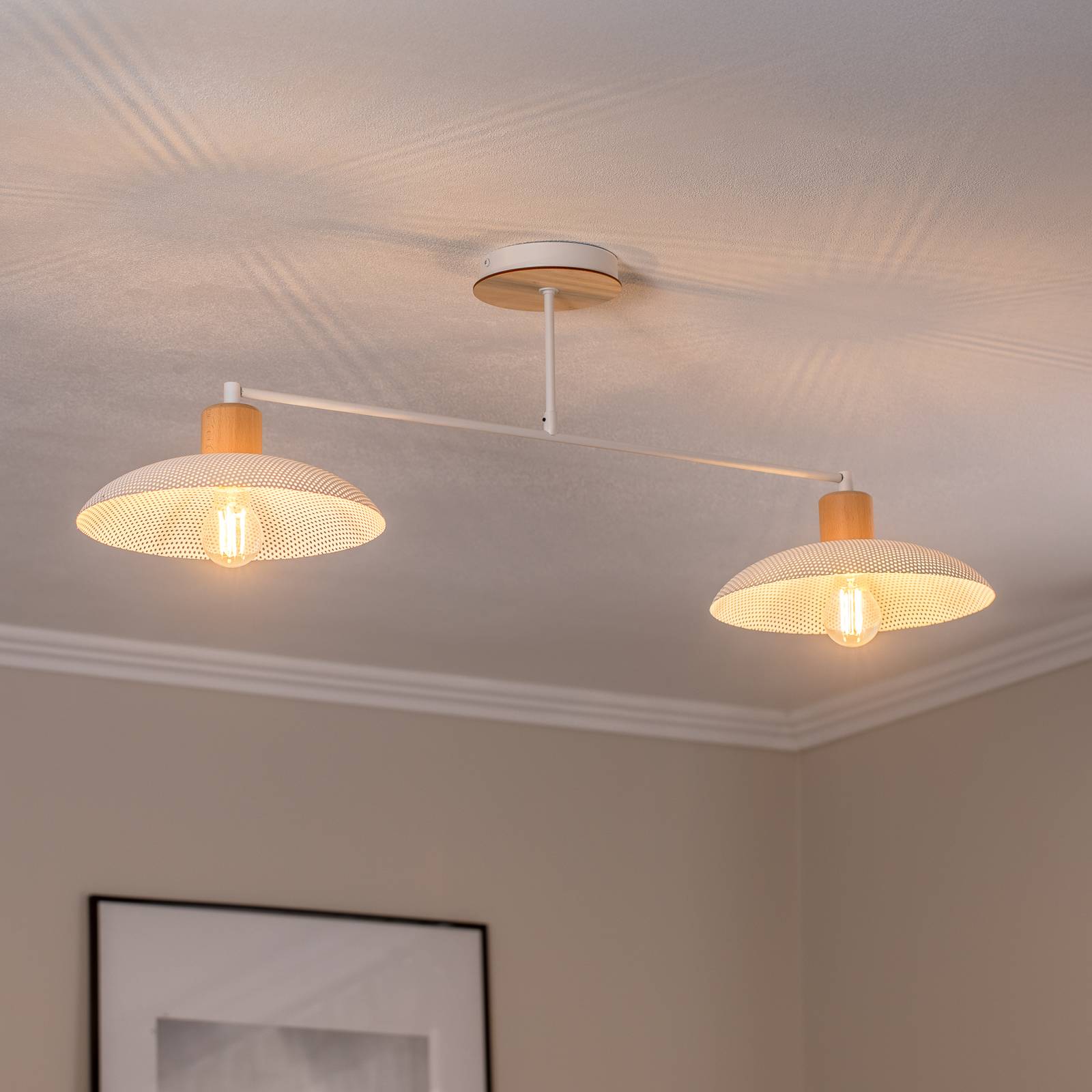 Deckenlampe Kobe EMIBIG LIGHTING, dimmbar, weiß / opal, für Wohn- / Esszimmer, Metall, Deckenlampe