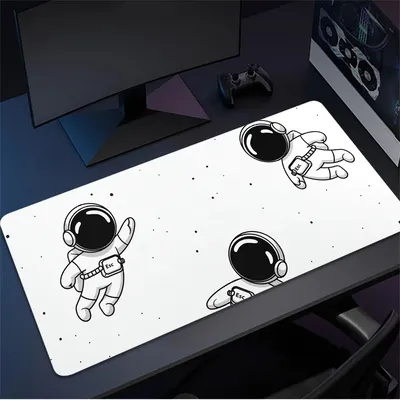 Astronauten TABL MAT Kawaii Mauspad 900 × 400 Mauspad Gaming Laptops Computerzubehör Gamer Tastatur Schreibtischunterlage Tischpads