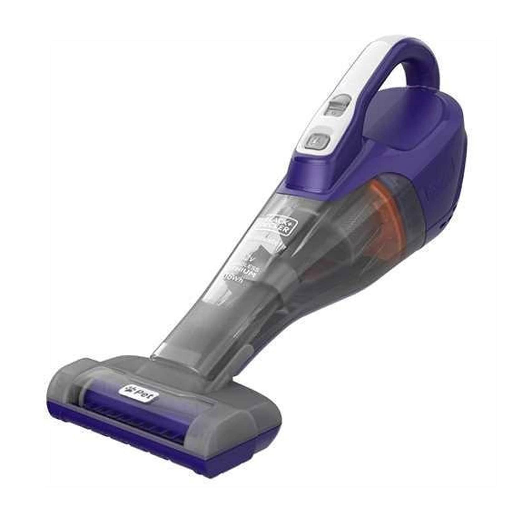 Black + Decker DVB315JP 12V Dustbuster Akkustaubsauger Tierhaar Violett/Titanium