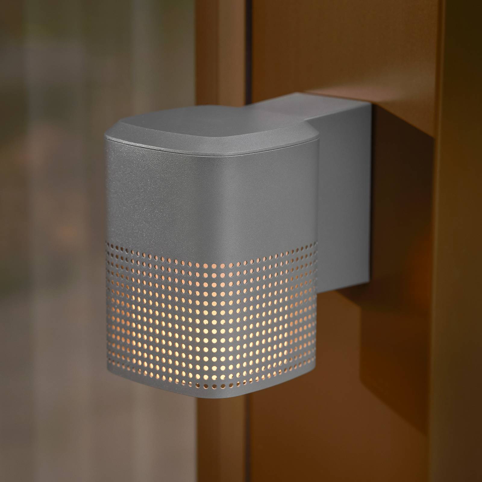Nordlux Außenwandleuchte Sidara, dimmbar, alu / grau / zink, Aluminium, Modern, Wandleuchte außen