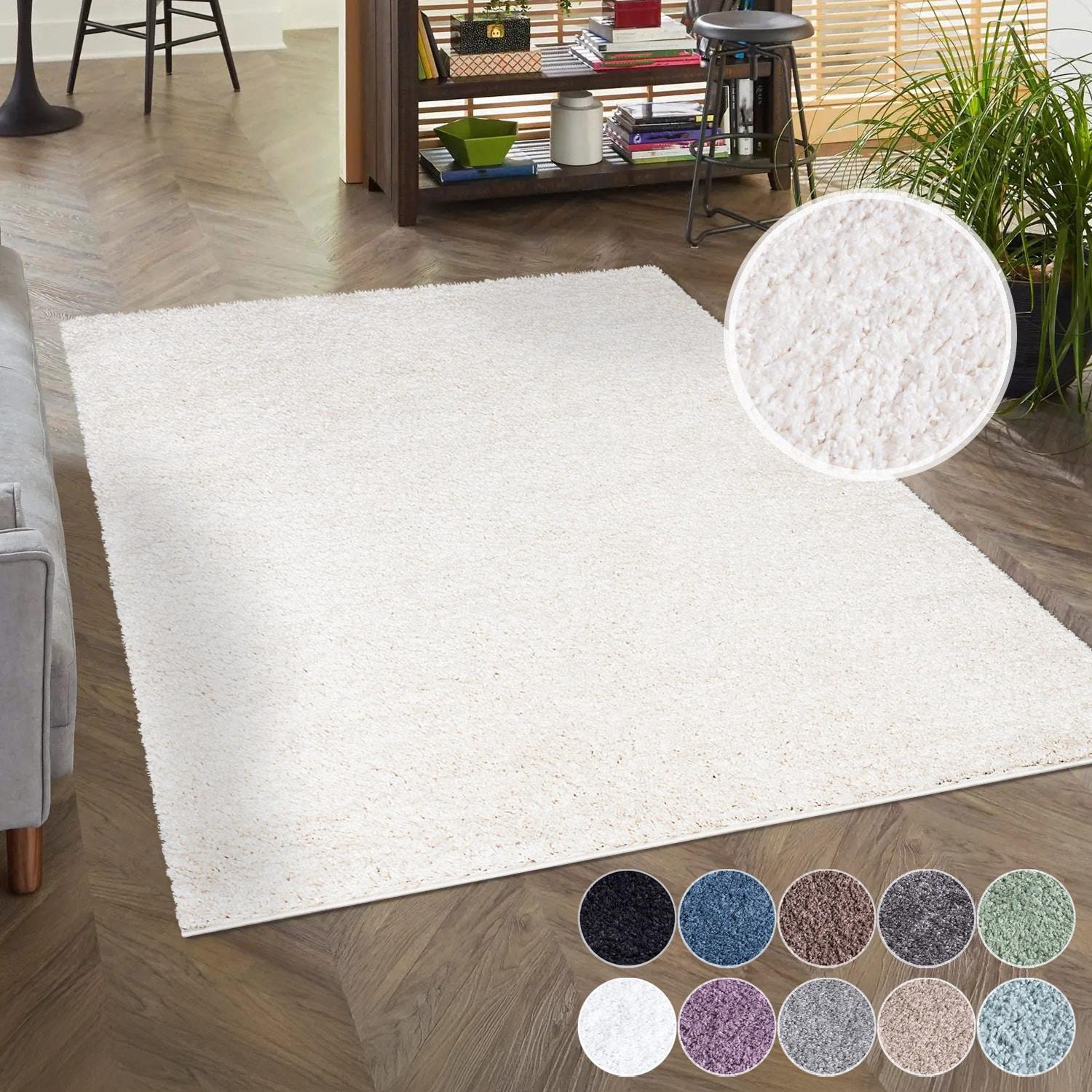 Hochflor-Teppich CARPET CITY "City Shaggy", beige (creme), B:230cm H:30mm L:320cm, Polypropylen, Teppiche, Auch als Läufer, Langflor, Uni, Shaggy, flauschig-weich